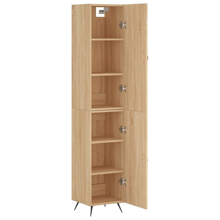 Buffet haut Chêne sonoma 34,5x34x180 cm Bois d'ingénierie - Photo n°4