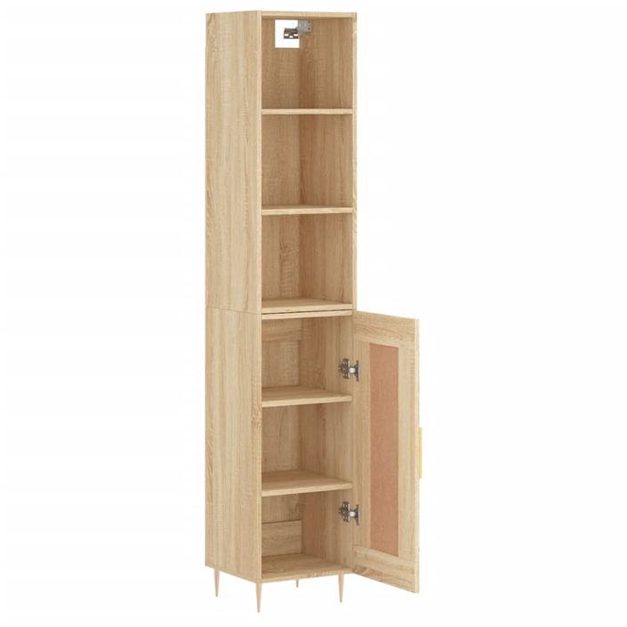 Buffet haut Chêne sonoma 34,5x34x180 cm Bois d'ingénierie - Photo n°4