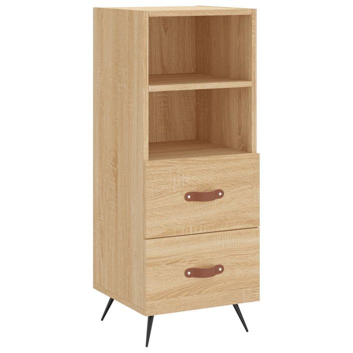 Buffet haut Chêne sonoma 34,5x34x180 cm Bois d'ingénierie - Photo n°7