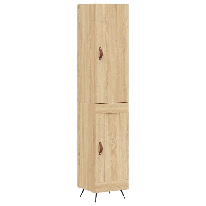 Buffet haut Chêne sonoma 34,5x34x180 cm Bois d'ingénierie - Photo n°1