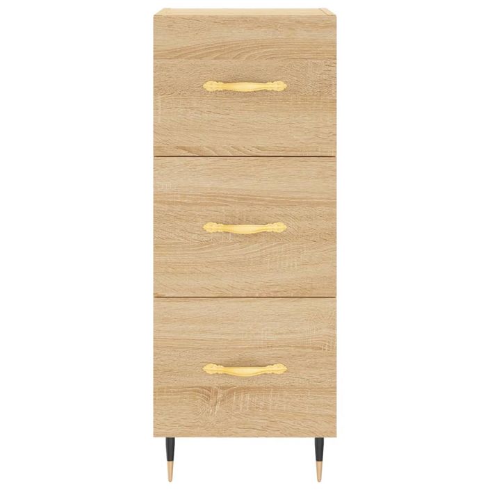 Buffet haut Chêne sonoma 34,5x34x180 cm Bois d'ingénierie - Photo n°8