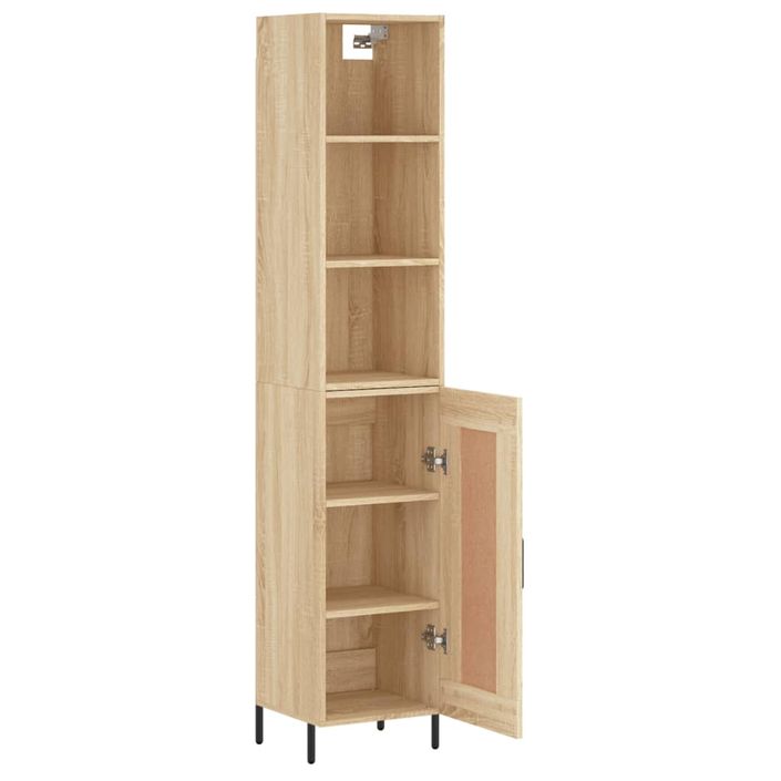 Buffet haut Chêne sonoma 34,5x34x180 cm Bois d'ingénierie - Photo n°4