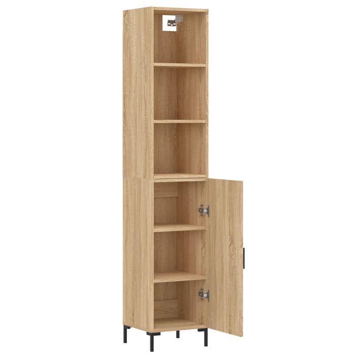 Buffet haut Chêne sonoma 34,5x34x180 cm Bois d'ingénierie - Photo n°4