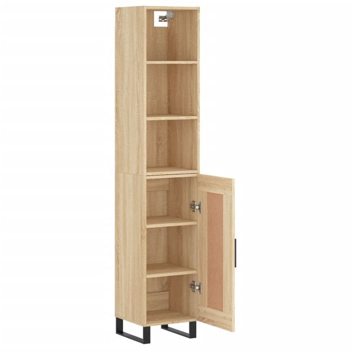 Buffet haut Chêne sonoma 34,5x34x180 cm Bois d'ingénierie - Photo n°4