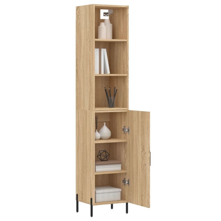 Buffet haut Chêne sonoma 34,5x34x180 cm Bois d'ingénierie - Photo n°3