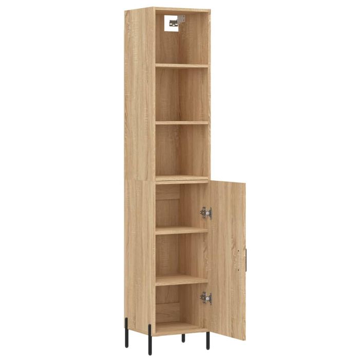 Buffet haut Chêne sonoma 34,5x34x180 cm Bois d'ingénierie - Photo n°4