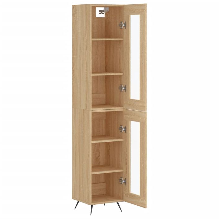 Buffet haut Chêne sonoma 34,5x34x180 cm Bois d'ingénierie - Photo n°4