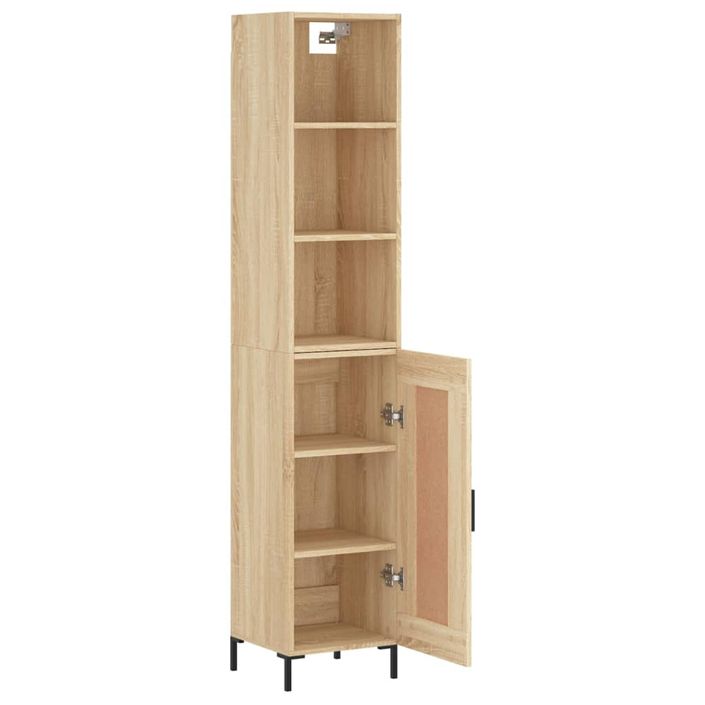 Buffet haut Chêne sonoma 34,5x34x180 cm Bois d'ingénierie - Photo n°4