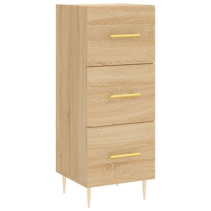 Buffet haut Chêne sonoma 34,5x34x180 cm Bois d'ingénierie - Photo n°5