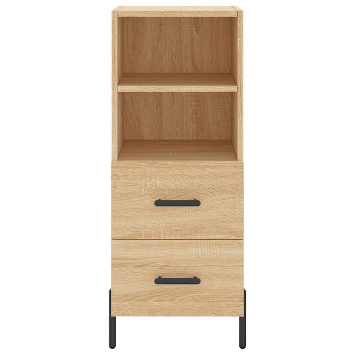 Buffet haut Chêne sonoma 34,5x34x180 cm Bois d'ingénierie - Photo n°8