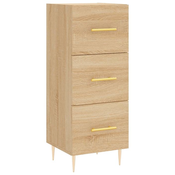 Buffet haut Chêne sonoma 34,5x34x180 cm Bois d'ingénierie - Photo n°7