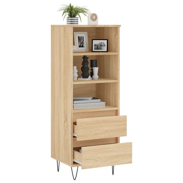 Buffet haut Chêne sonoma 40x36x110 cm Bois d'ingénierie - Photo n°4