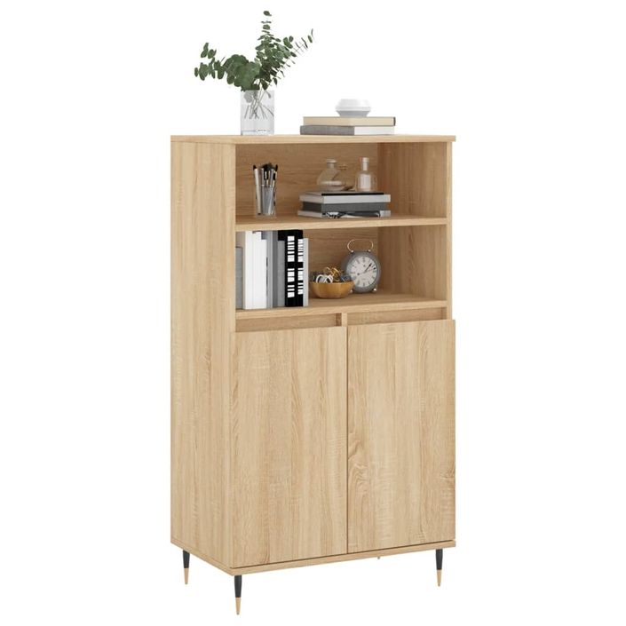 Buffet haut Chêne sonoma 60x36x110 cm Bois d'ingénierie - Photo n°3