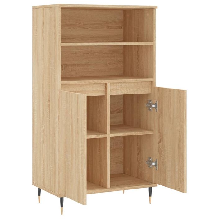 Buffet haut Chêne sonoma 60x36x110 cm Bois d'ingénierie - Photo n°6