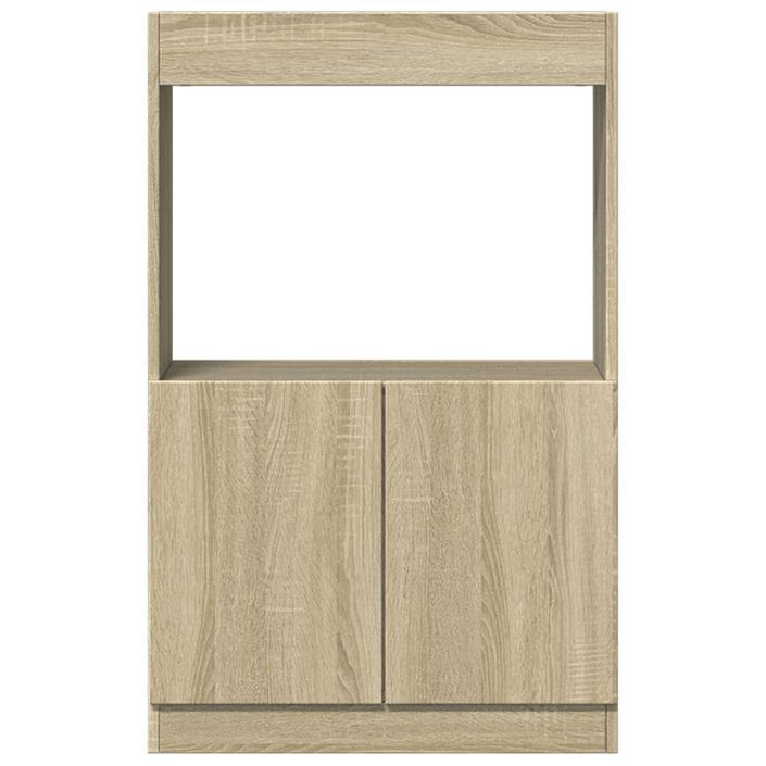 Buffet haut chêne sonoma 63x33x100 cm bois d'ingénierie - Photo n°5