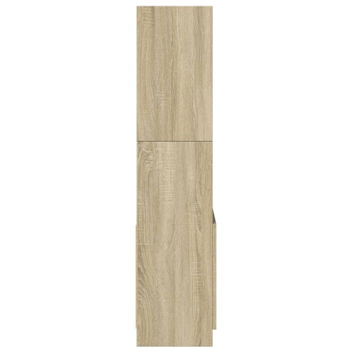 Buffet haut chêne sonoma 63x33x140 cm bois d'ingénierie - Photo n°6