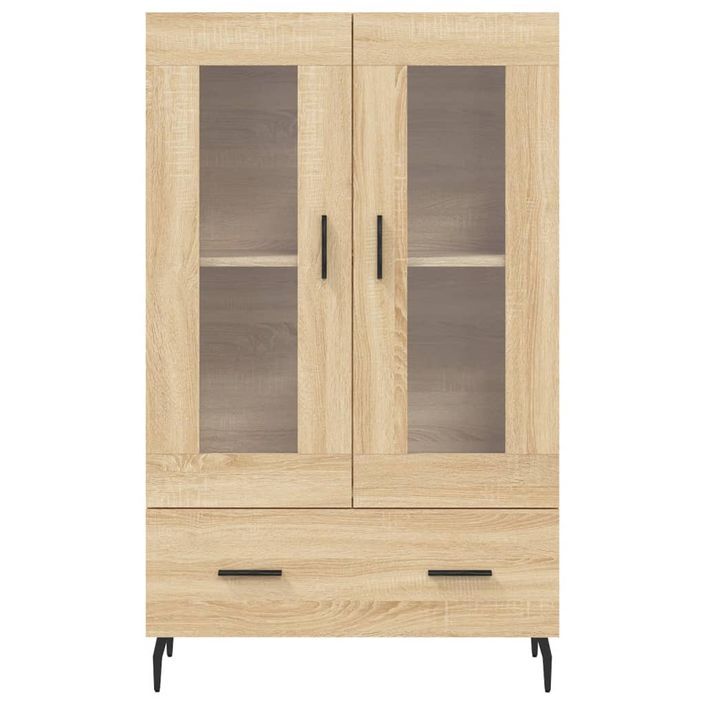 Buffet haut chêne sonoma 69,5x31x115 cm bois d'ingénierie - Photo n°6