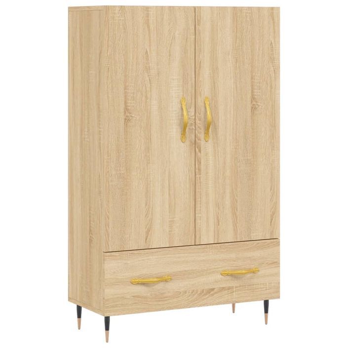 Buffet haut chêne sonoma 69,5x31x115 cm bois d'ingénierie - Photo n°1