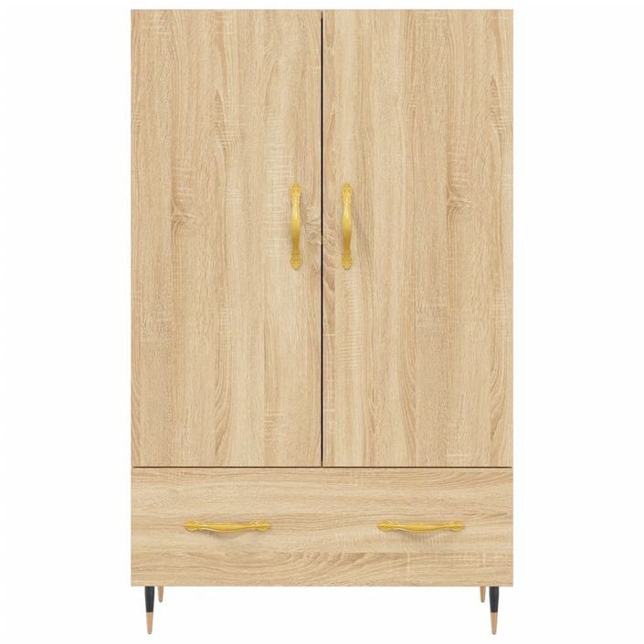 Buffet haut chêne sonoma 69,5x31x115 cm bois d'ingénierie - Photo n°6