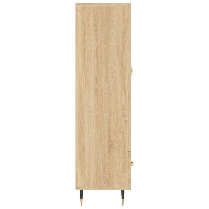 Buffet haut chêne sonoma 69,5x31x115 cm bois d'ingénierie - Photo n°7