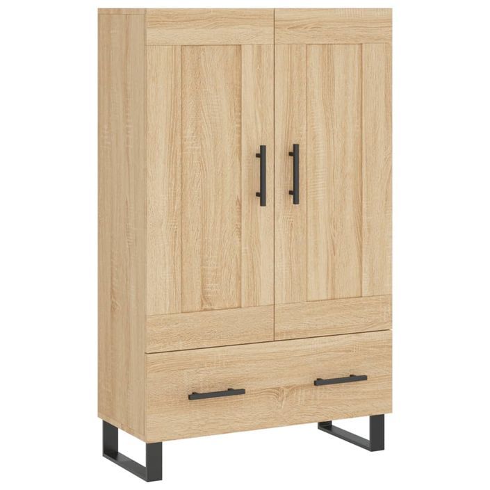 Buffet haut chêne sonoma 69,5x31x115 cm bois d'ingénierie - Photo n°1