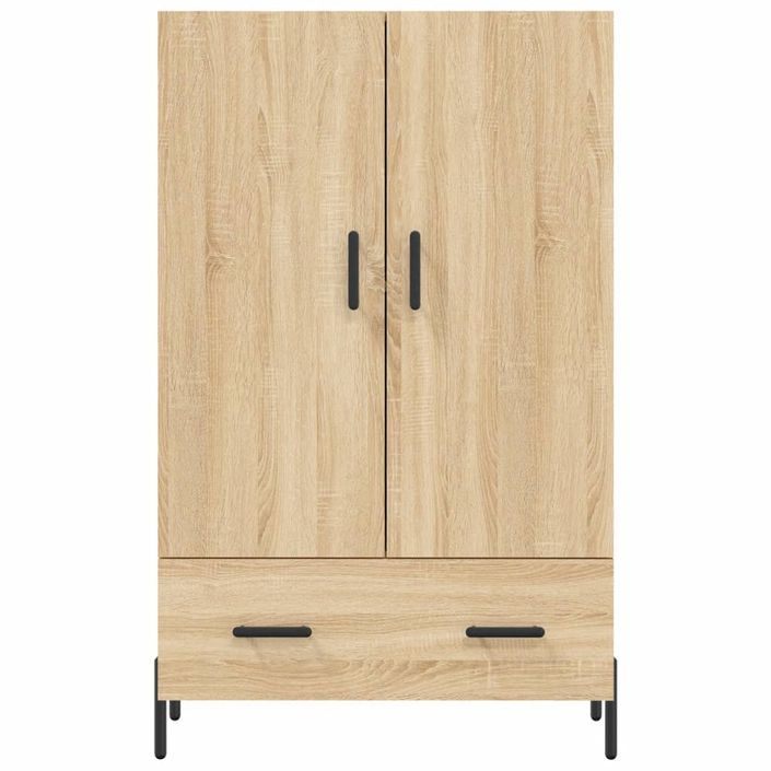 Buffet haut chêne sonoma 69,5x31x115 cm bois d'ingénierie - Photo n°6