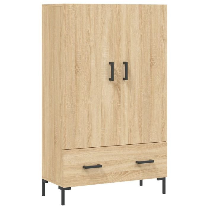 Buffet haut chêne sonoma 69,5x31x115 cm bois d'ingénierie - Photo n°1