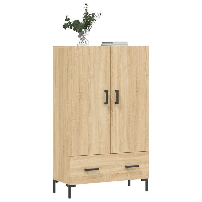 Buffet haut chêne sonoma 69,5x31x115 cm bois d'ingénierie - Photo n°3