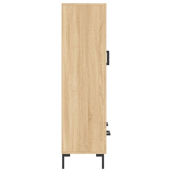 Buffet haut chêne sonoma 69,5x31x115 cm bois d'ingénierie - Photo n°7