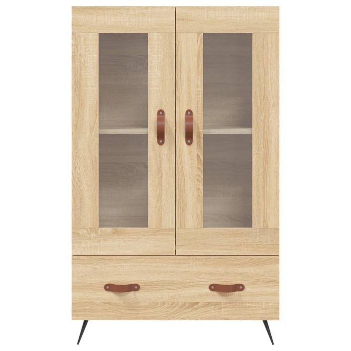 Buffet haut chêne sonoma 69,5x31x115 cm bois d'ingénierie - Photo n°6