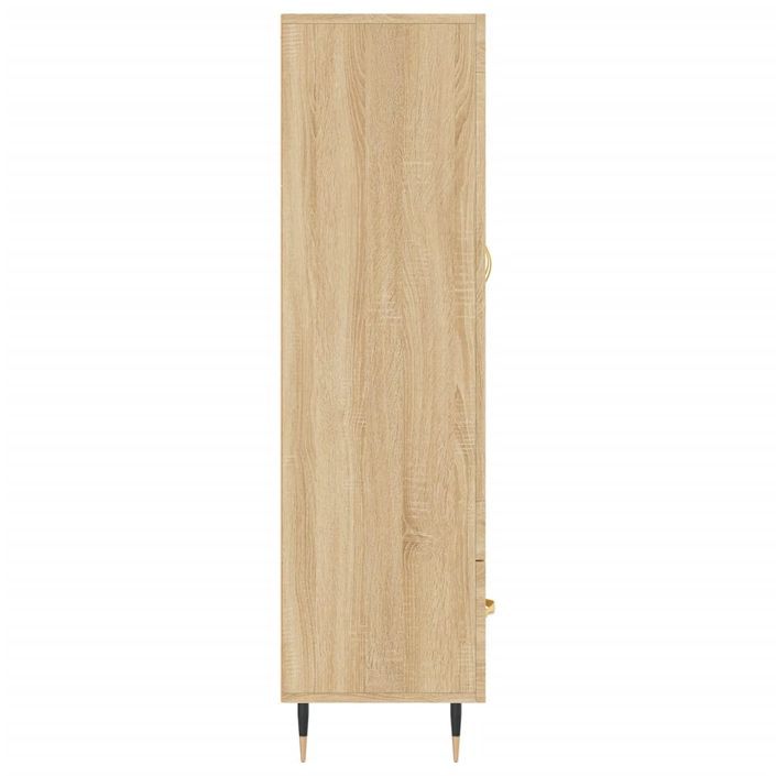 Buffet haut chêne sonoma 69,5x31x115 cm bois d'ingénierie - Photo n°7