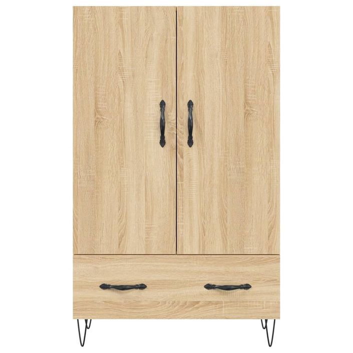 Buffet haut chêne sonoma 69,5x31x115 cm bois d'ingénierie - Photo n°6