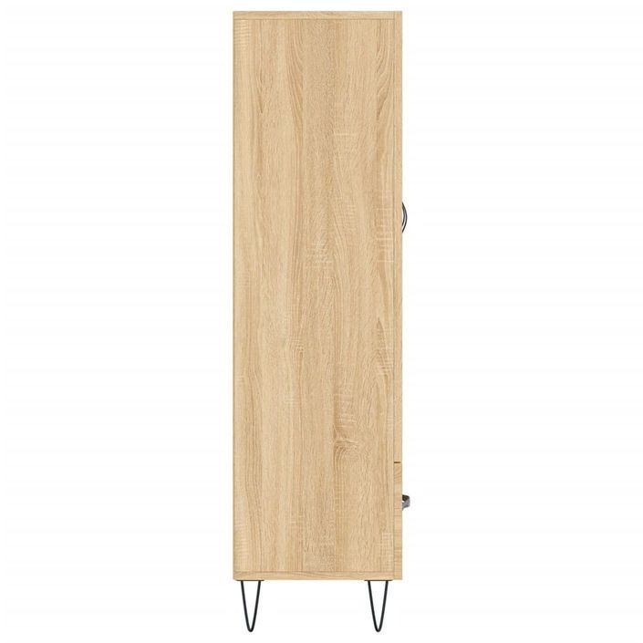 Buffet haut chêne sonoma 69,5x31x115 cm bois d'ingénierie - Photo n°7