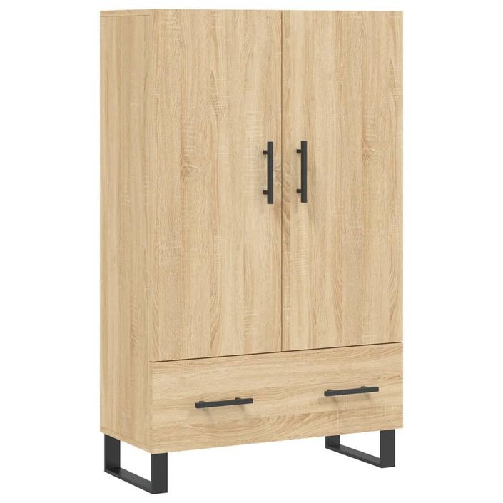 Buffet haut chêne sonoma 69,5x31x115 cm bois d'ingénierie - Photo n°1