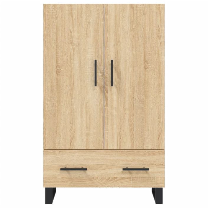 Buffet haut chêne sonoma 69,5x31x115 cm bois d'ingénierie - Photo n°6