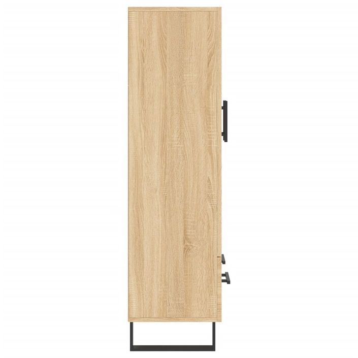 Buffet haut chêne sonoma 69,5x31x115 cm bois d'ingénierie - Photo n°7