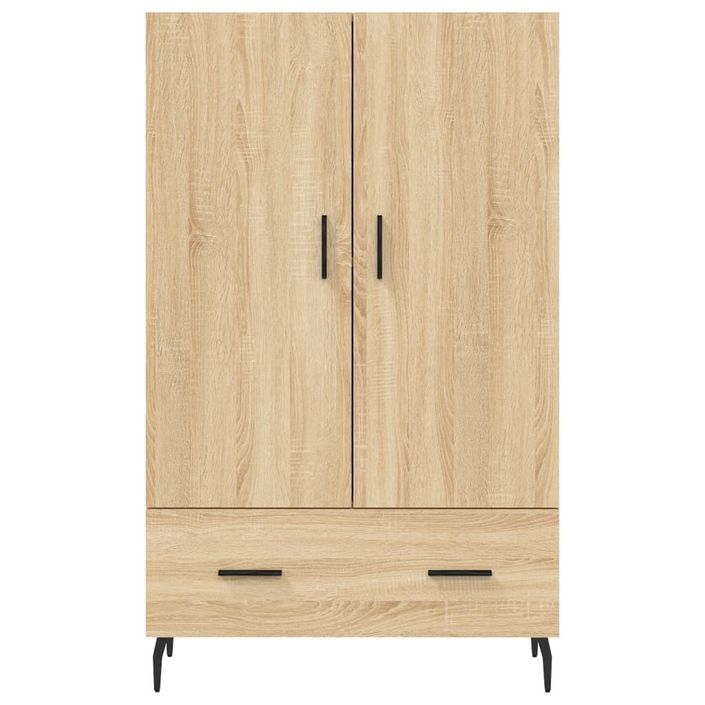 Buffet haut chêne sonoma 69,5x31x115 cm bois d'ingénierie - Photo n°6