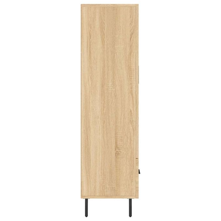 Buffet haut chêne sonoma 69,5x31x115 cm bois d'ingénierie - Photo n°7