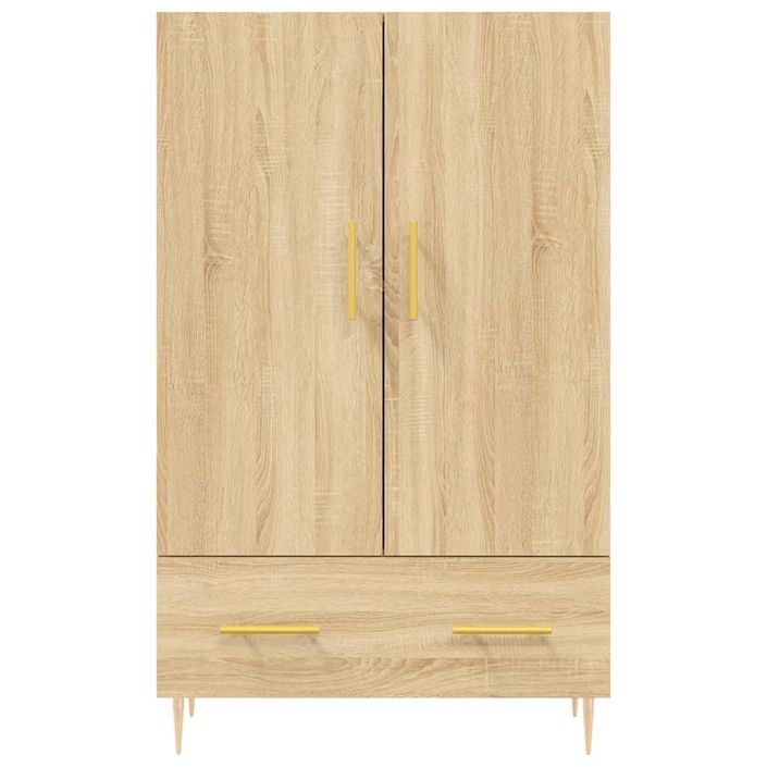 Buffet haut chêne sonoma 69,5x31x115 cm bois d'ingénierie - Photo n°6