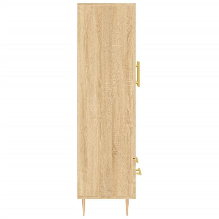 Buffet haut chêne sonoma 69,5x31x115 cm bois d'ingénierie - Photo n°7