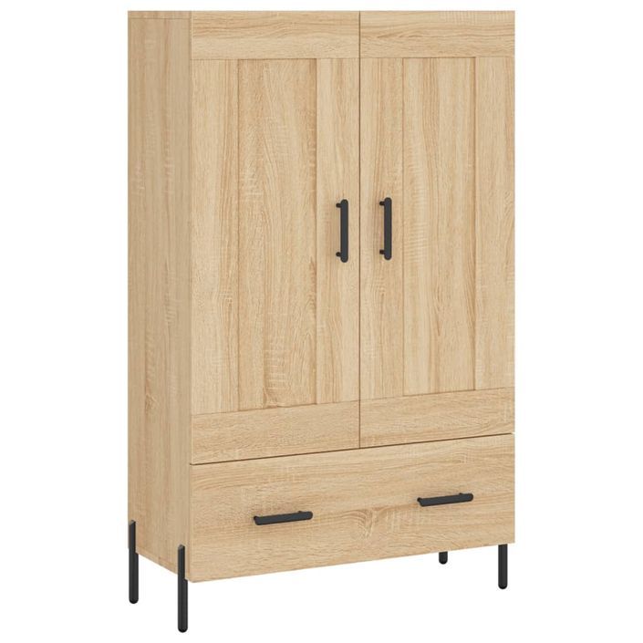 Buffet haut chêne sonoma 69,5x31x115 cm bois d'ingénierie - Photo n°1