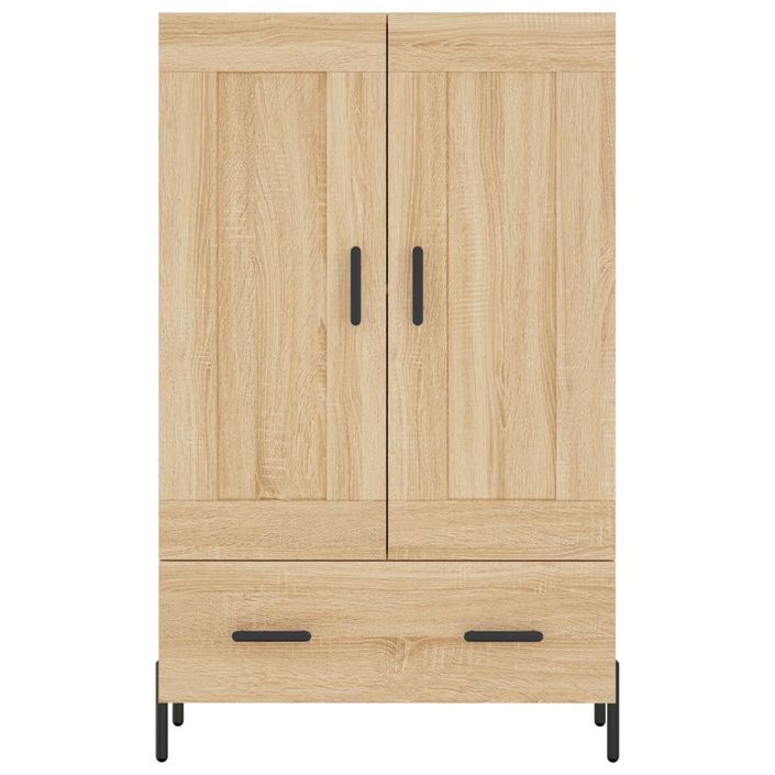 Buffet haut chêne sonoma 69,5x31x115 cm bois d'ingénierie - Photo n°5