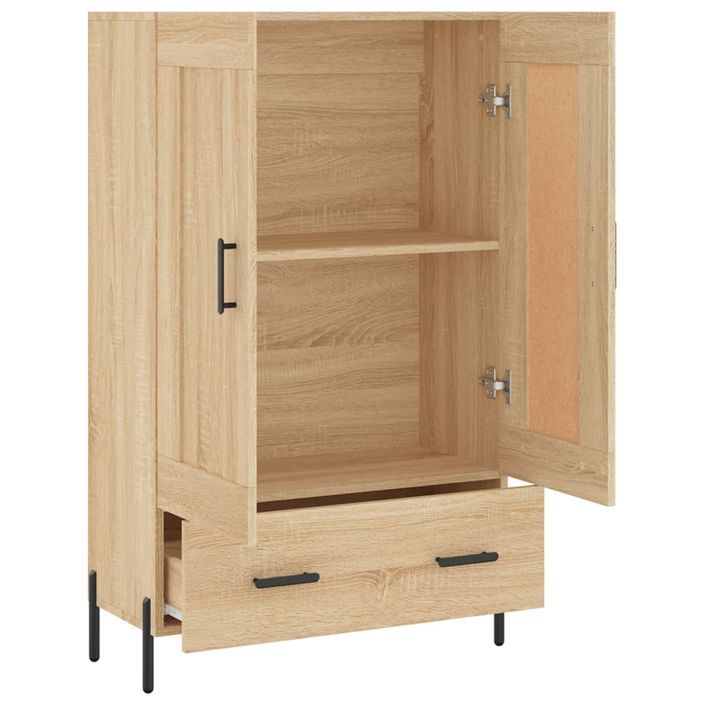 Buffet haut chêne sonoma 69,5x31x115 cm bois d'ingénierie - Photo n°6