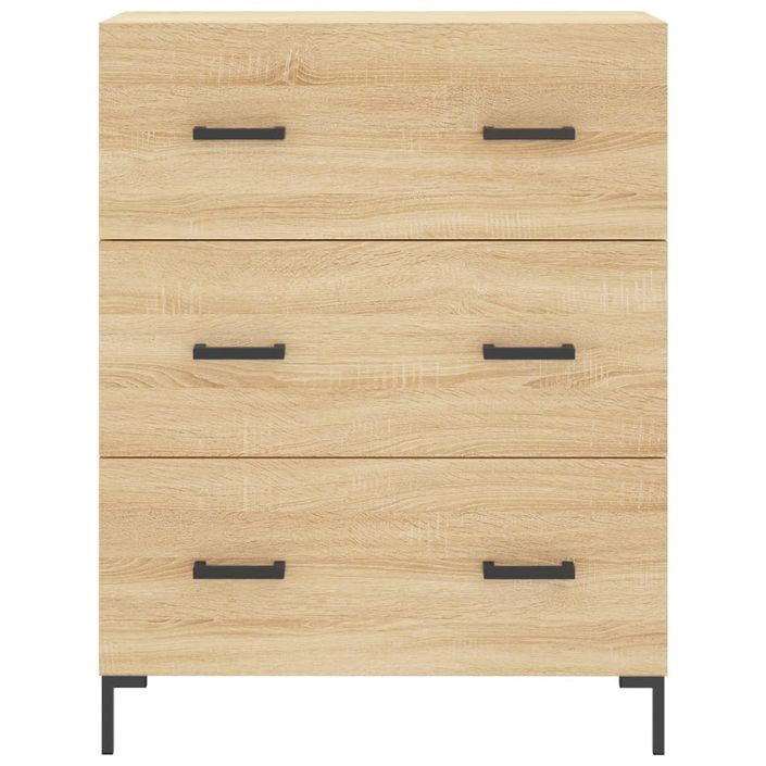 Buffet haut Chêne sonoma 69,5x34x180 cm Bois d'ingénierie - Photo n°8