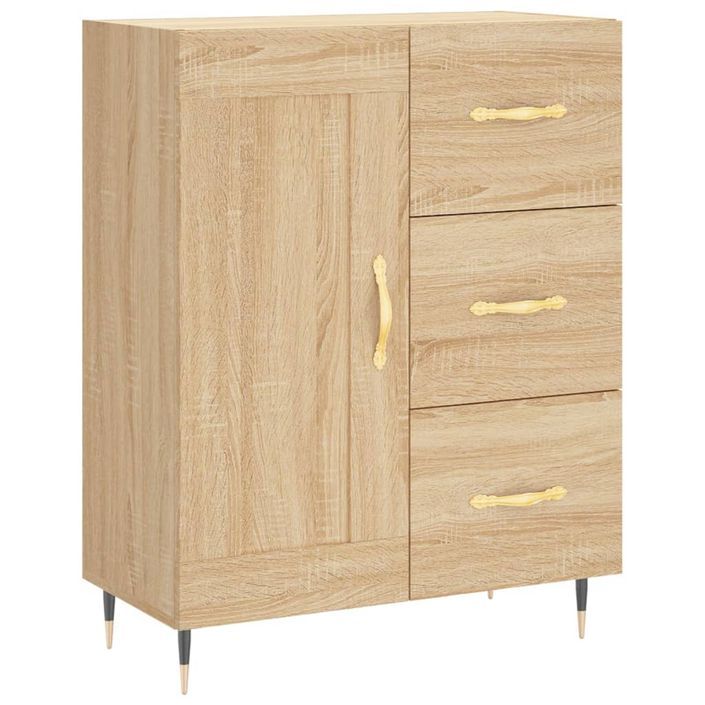 Buffet haut Chêne sonoma 69,5x34x180 cm Bois d'ingénierie - Photo n°7