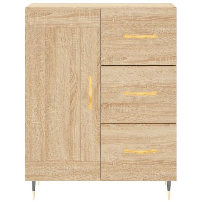 Buffet haut Chêne sonoma 69,5x34x180 cm Bois d'ingénierie - Photo n°8