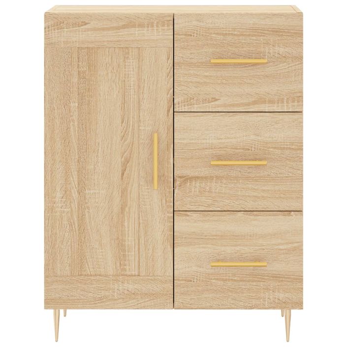 Buffet haut Chêne sonoma 69,5x34x180 cm Bois d'ingénierie - Photo n°8