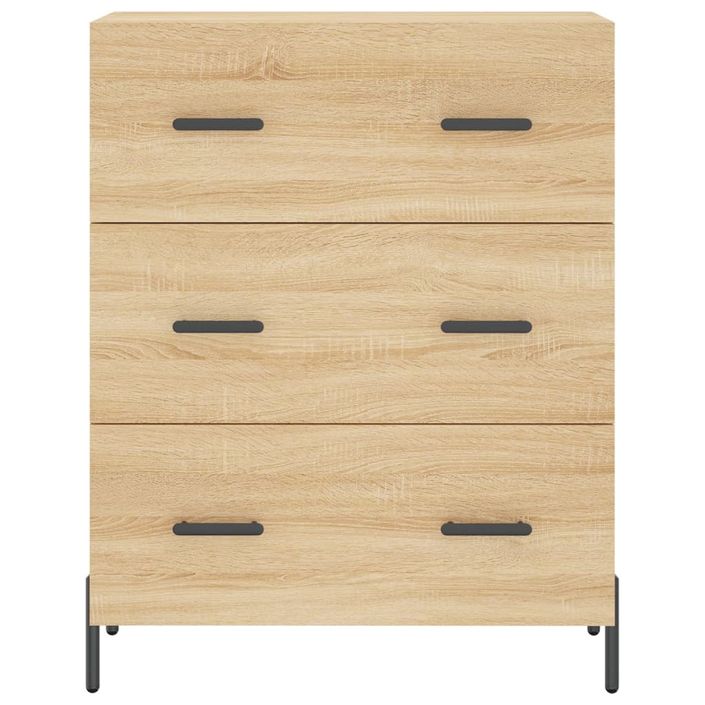 Buffet haut Chêne sonoma 69,5x34x180 cm Bois d'ingénierie - Photo n°8