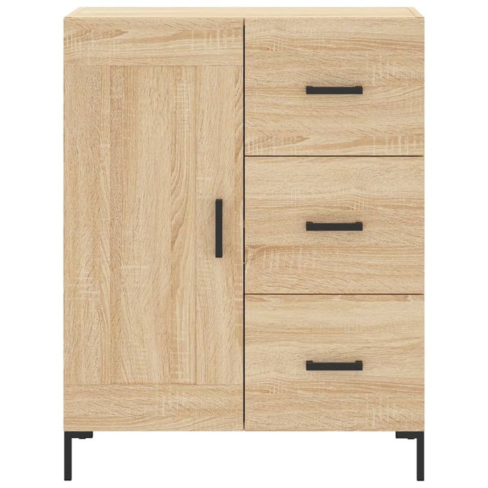 Buffet haut Chêne sonoma 69,5x34x180 cm Bois d'ingénierie - Photo n°8