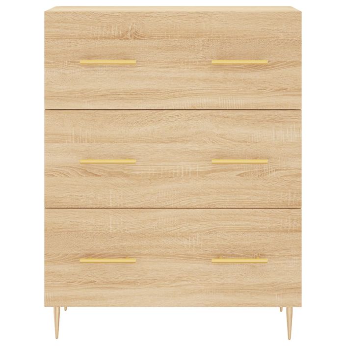 Buffet haut Chêne sonoma 69,5x34x180 cm Bois d'ingénierie - Photo n°8